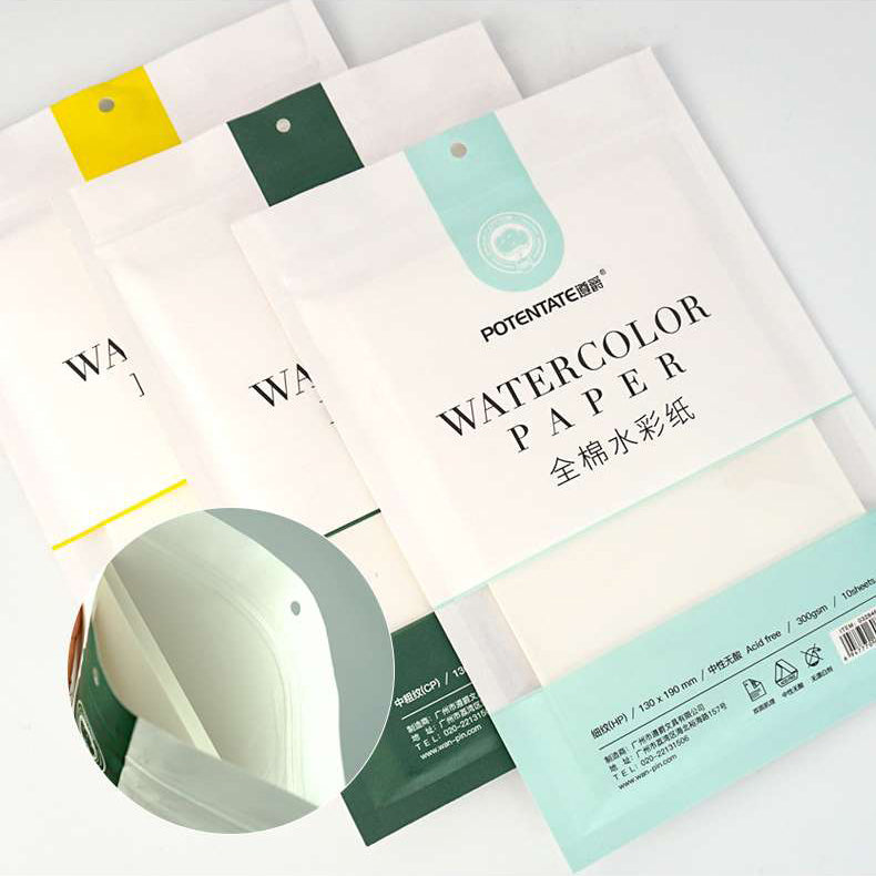 Papel para Acuarela Potentate Hot Press 300gr 100% Algodón - Paquete 10 hojas