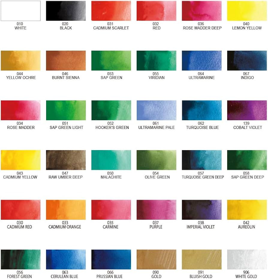 Set de Acuarelas Kuretake Gansai Tambi - 36 colores