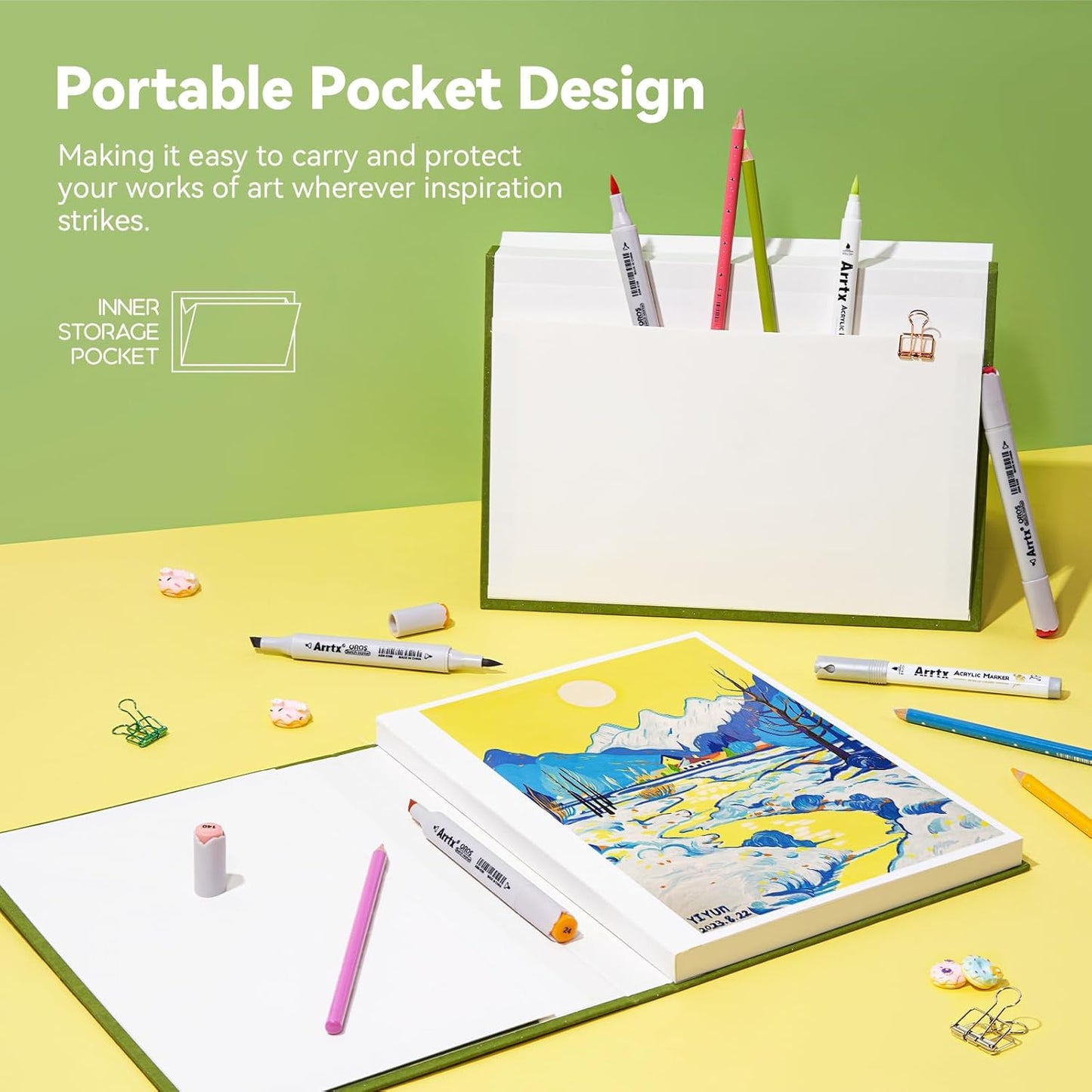 Cuaderno de bocetos (Sketchbook) Arrtx A4, 60 hojas