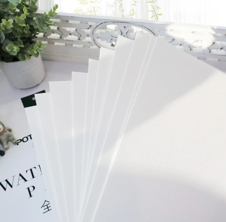 Papel para Acuarela Potentate 300gr 100% Algodón - Paquete 10 hojas