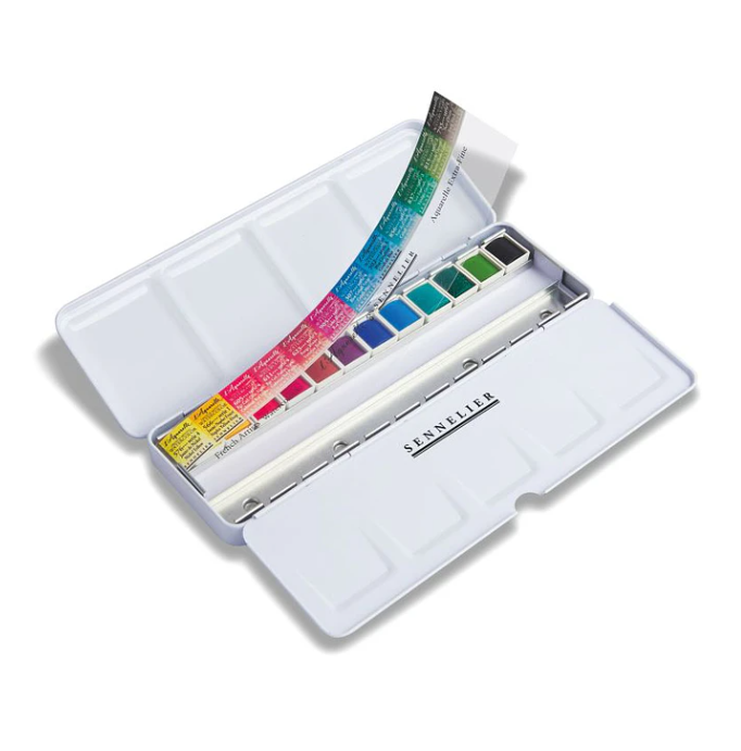 Set Acuarelas Sennelier Edición Limitada 12 Colores Granulados + 12 espacios Vacíos