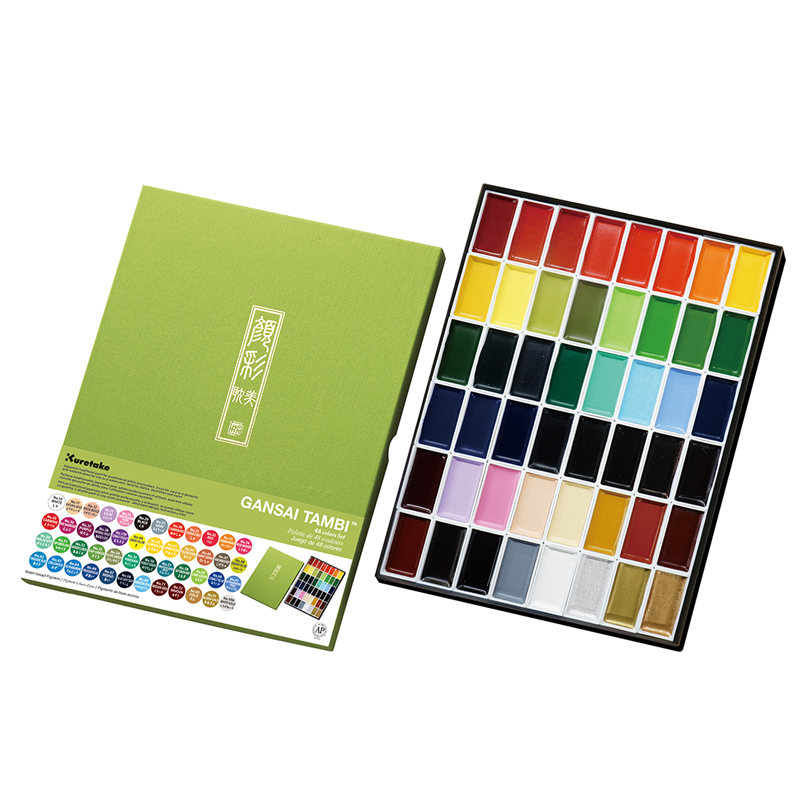 Set de Acuarelas Kuretake Gansai Tambi - 48 colores