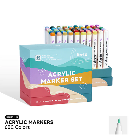 Marcadores Acrílicos Arrtx 60 Colores, Paleta C - Tonos Paisajes