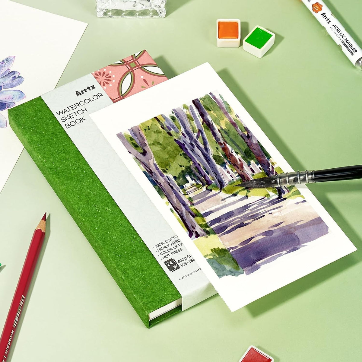 Cuaderno de Bocetos (Sketchbook) para Acuarela Arrtx 100% Algodón