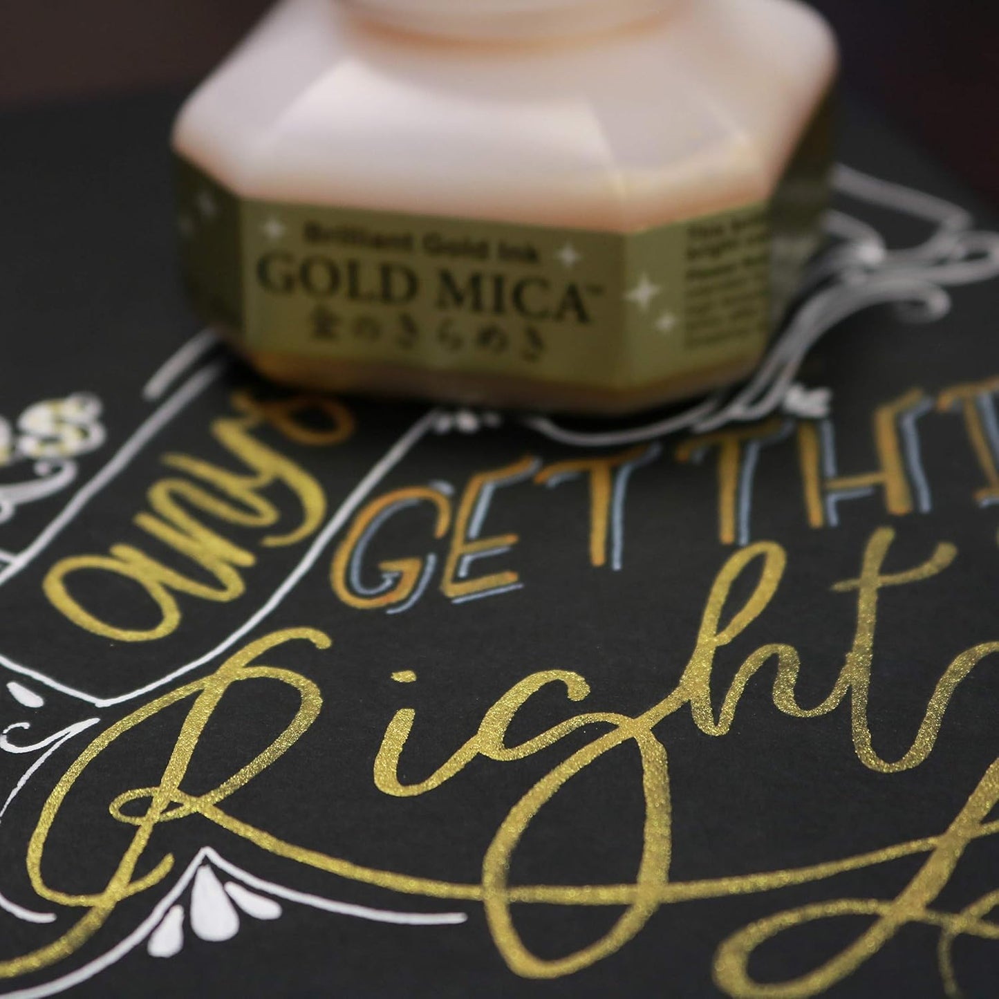 Tinta Dorada Kuretake 60ml Gold Mica