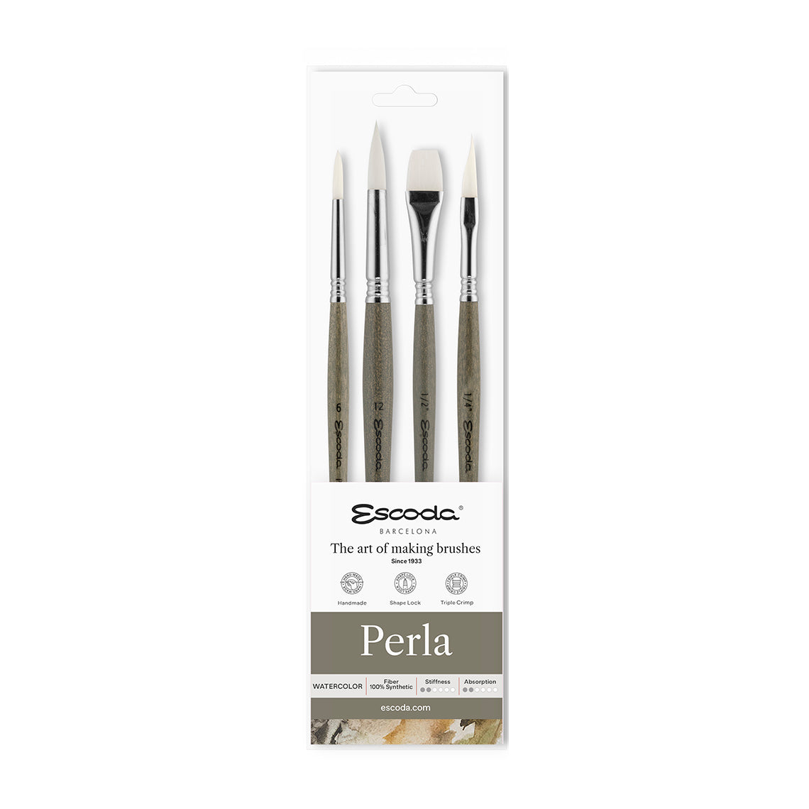 Set de 4 Pinceles Escoda Serie Perla