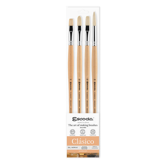 Set de 4 Pinceles Escoda - Linea Clásico