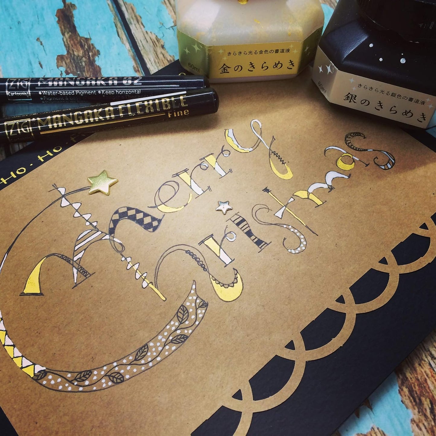 Tinta Dorada Kuretake 60ml Gold Mica