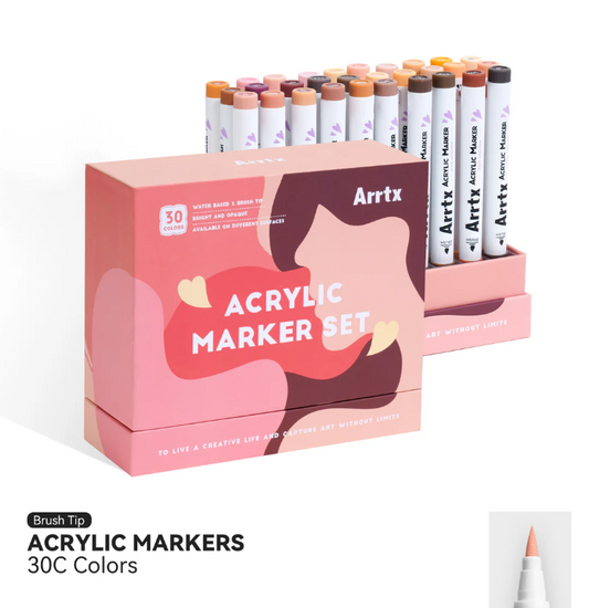 Marcadores Acrílicos Arrtx 30 Colores, Paleta C - Tonos Piel