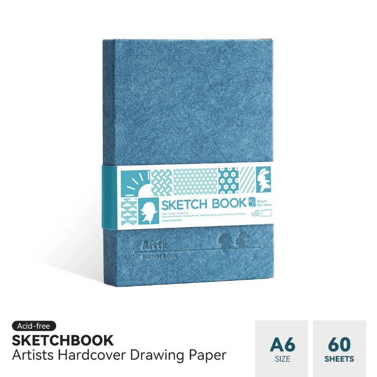 Cuaderno de bocetos (Sketchbook) Arrtx A6, 60 hojas