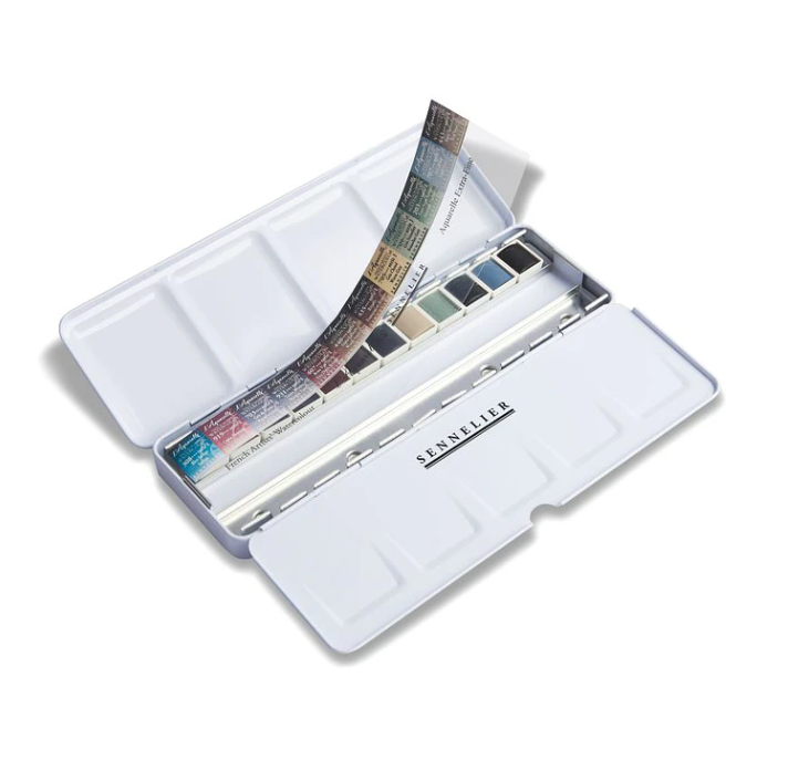 Set Acuarelas Sennelier Edición Limitada 12 Colores Neutros+ 12 espacios Vacíos