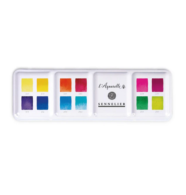 Set Acuarelas Sennelier Edición Limitada 12 Colores Intensos + 12 espacios Vacíos