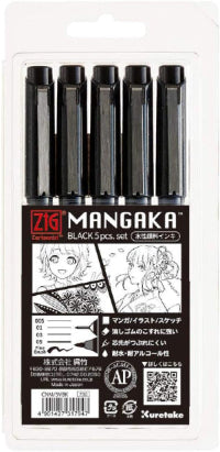SET FIBRAS FINELINERS KURETAKE MANGAKA X5