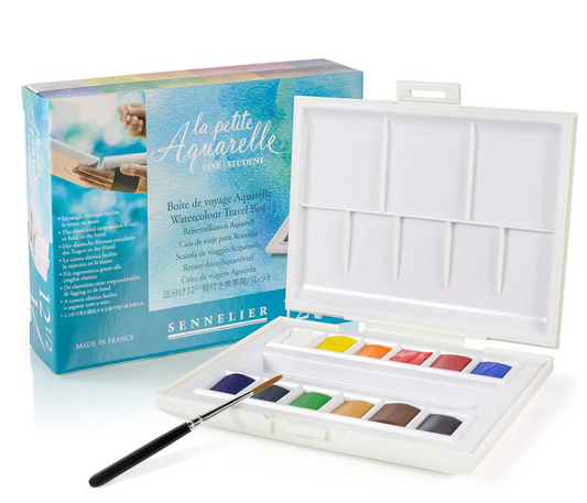 Set Acuarelas Sennelier "La Petite Aquarelle" Finas - 12 Media Pastillas